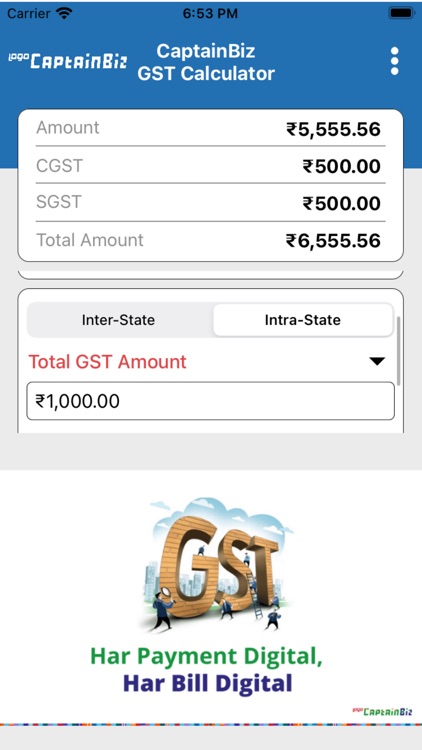 CaptainBiz GST Calculator