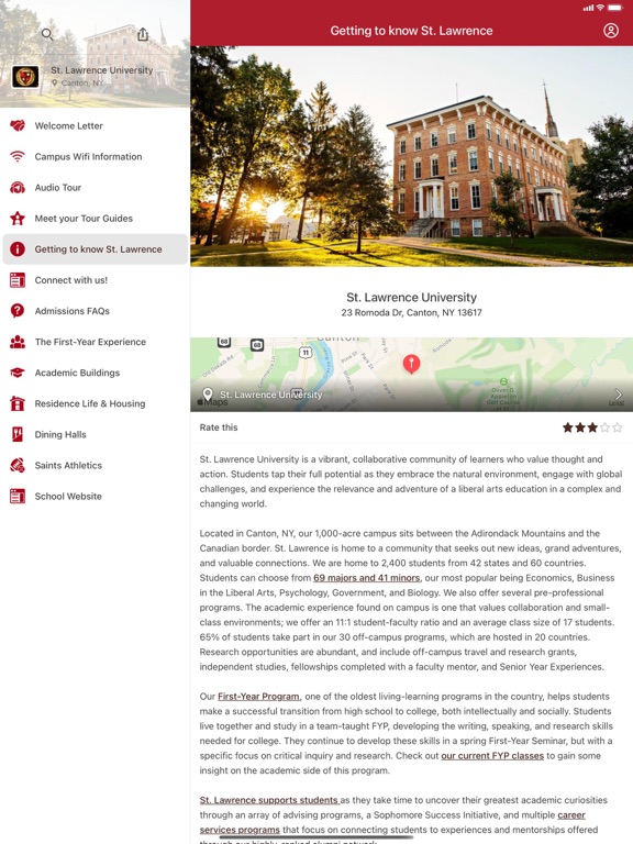 St. Lawrence University screenshot 2