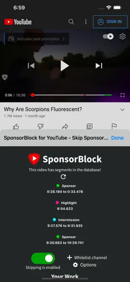 Game screenshot SponsorBlock для YouTube mod apk