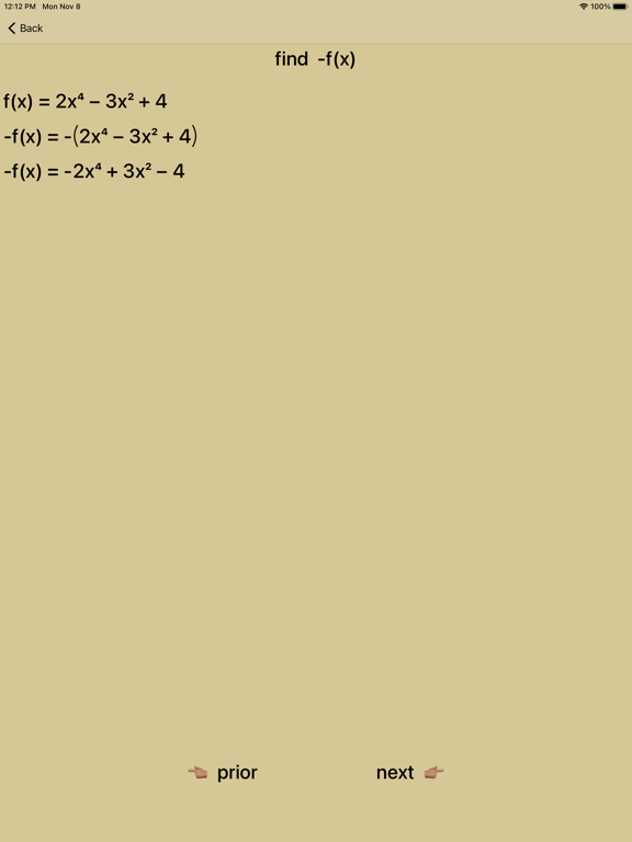 Even and Odd Polynomials Screenshots