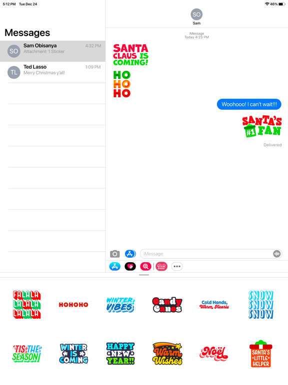 Holiday Sayings Stickers screenshot 2