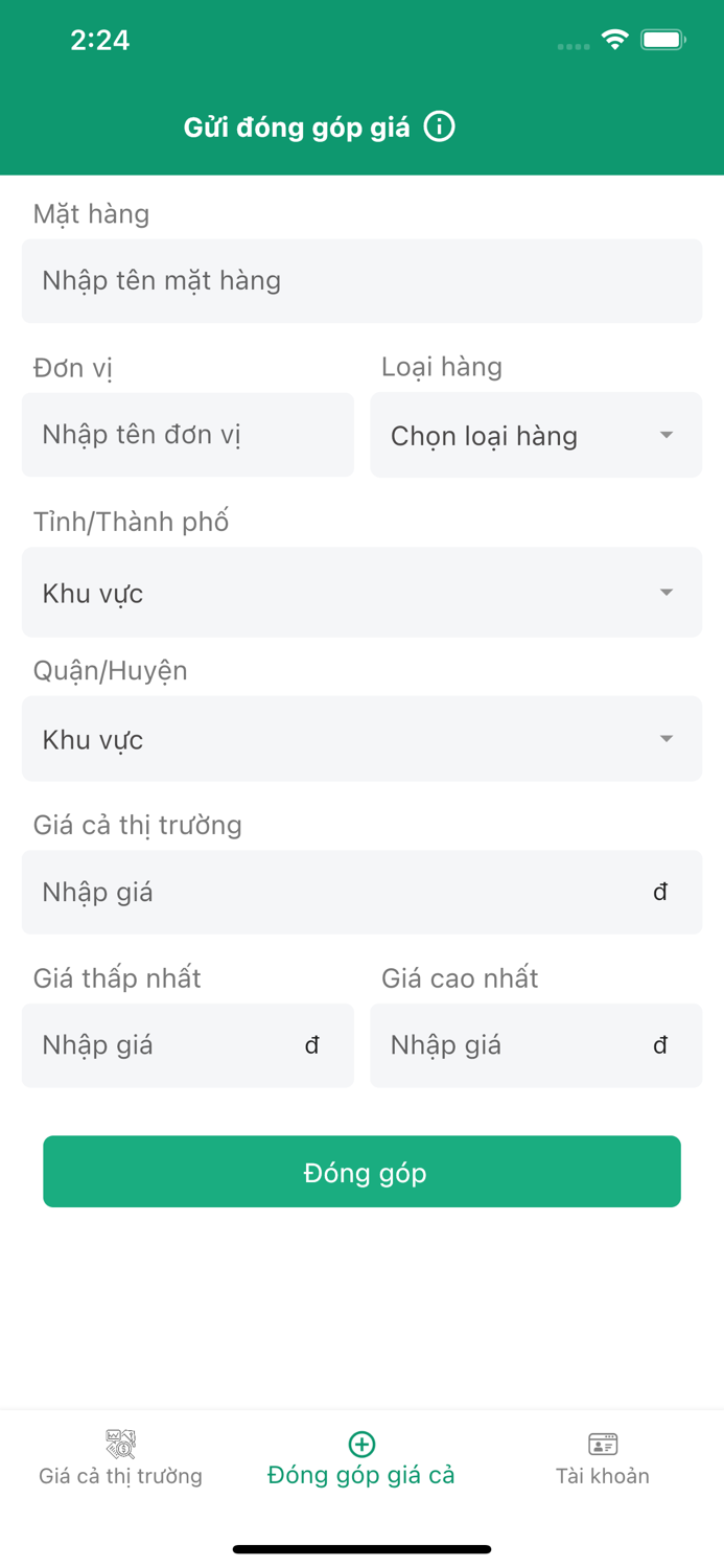 2Nong Giá cả thị trường