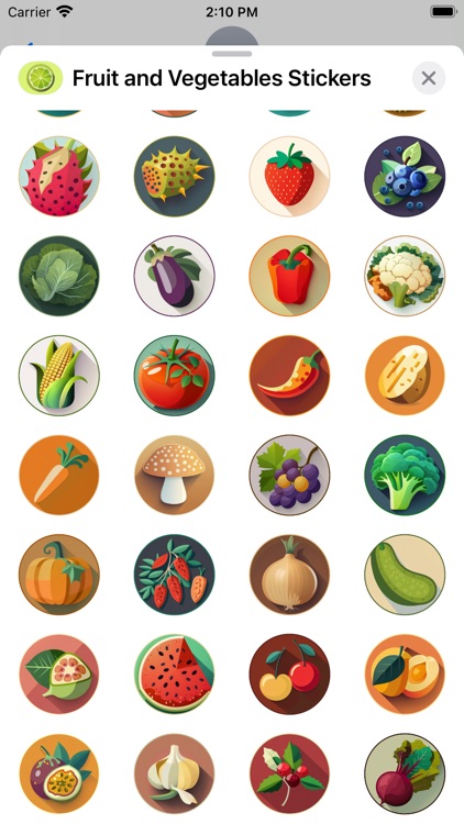 Fruit and Vegetables Sticker