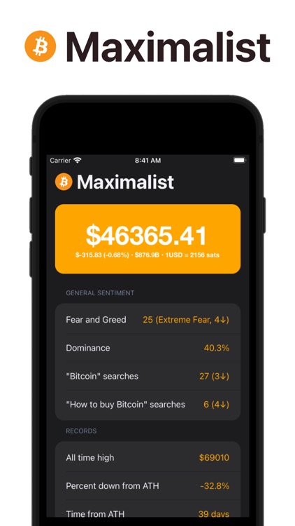 Bitcoin Maximalist App