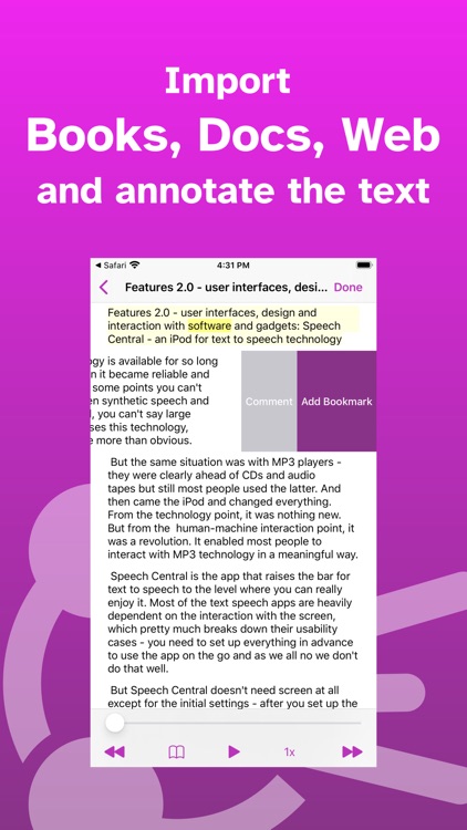 Voice Reader Speech Central