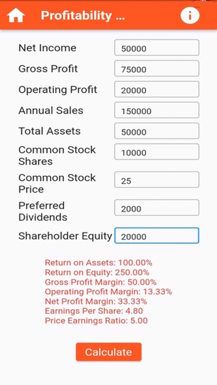 Business Financial Calculators