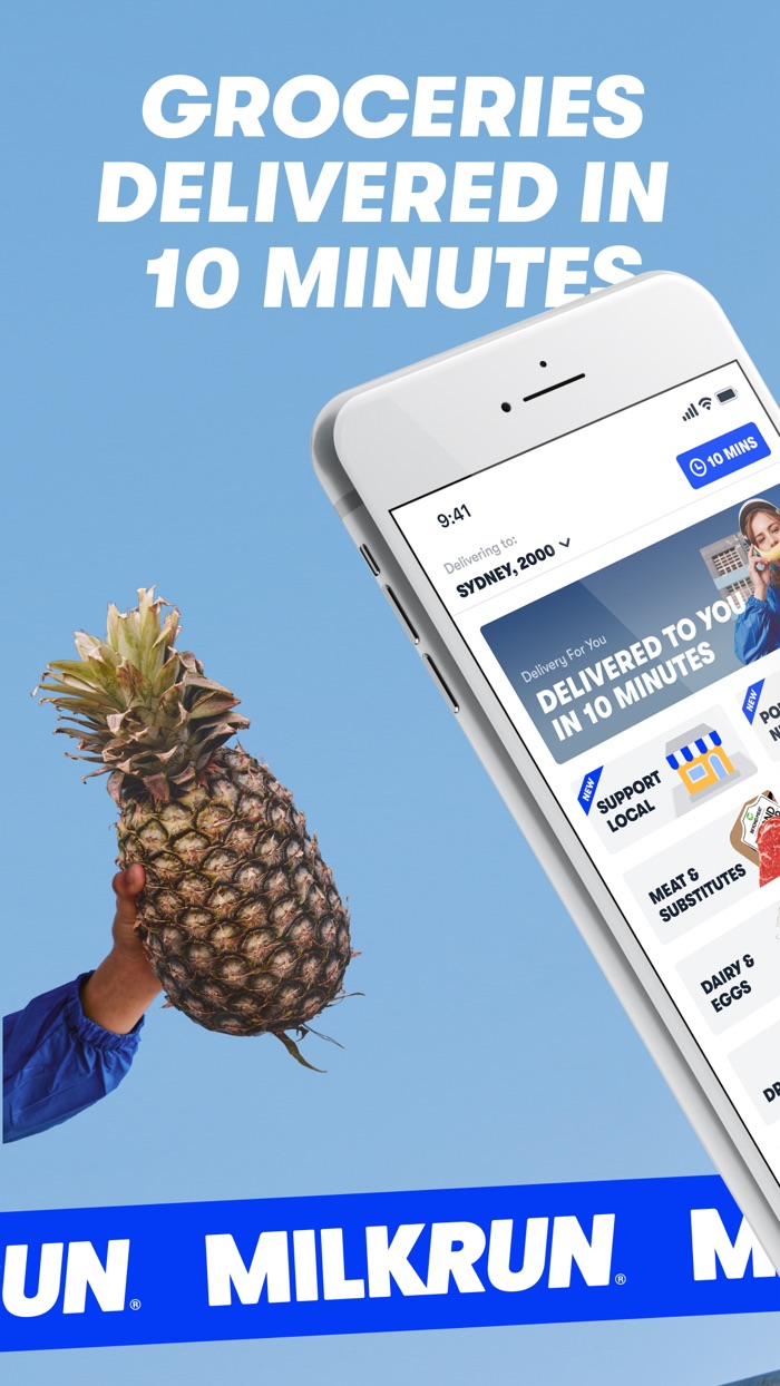 MILKRUN Groceries in 10 mins