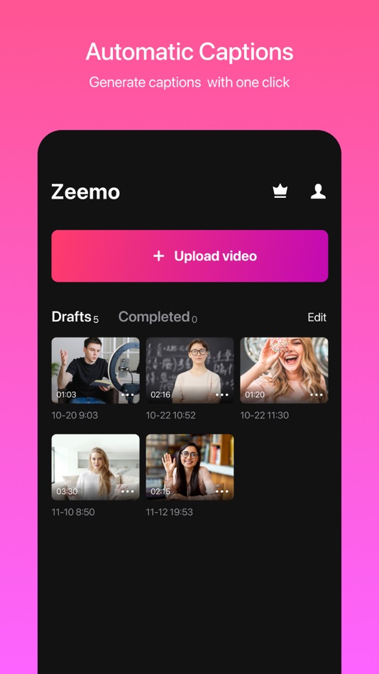 Zeemo: AI Captions & Subtitles by Bluepulse INC. - (iOS Apps) — AppAgg
