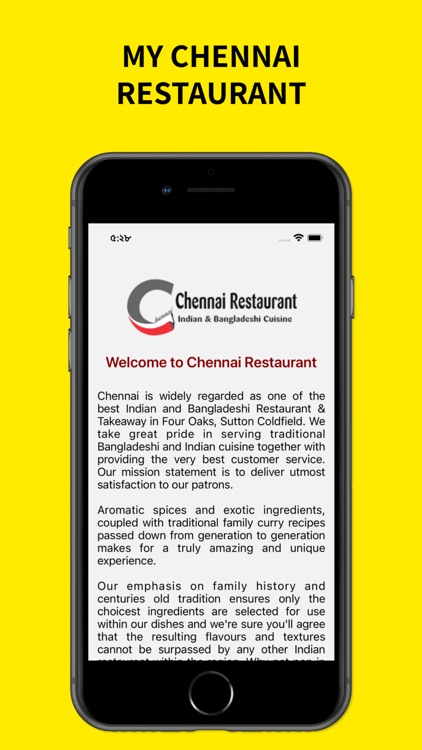 My Chennai Restaurant App