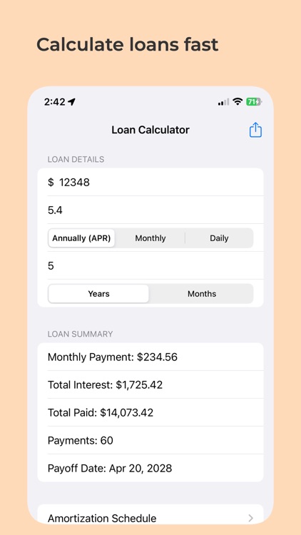 Loan Calculator: Plus
