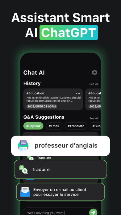 Screenshot #2 pour AI.ChatBot - ChatGPT Français