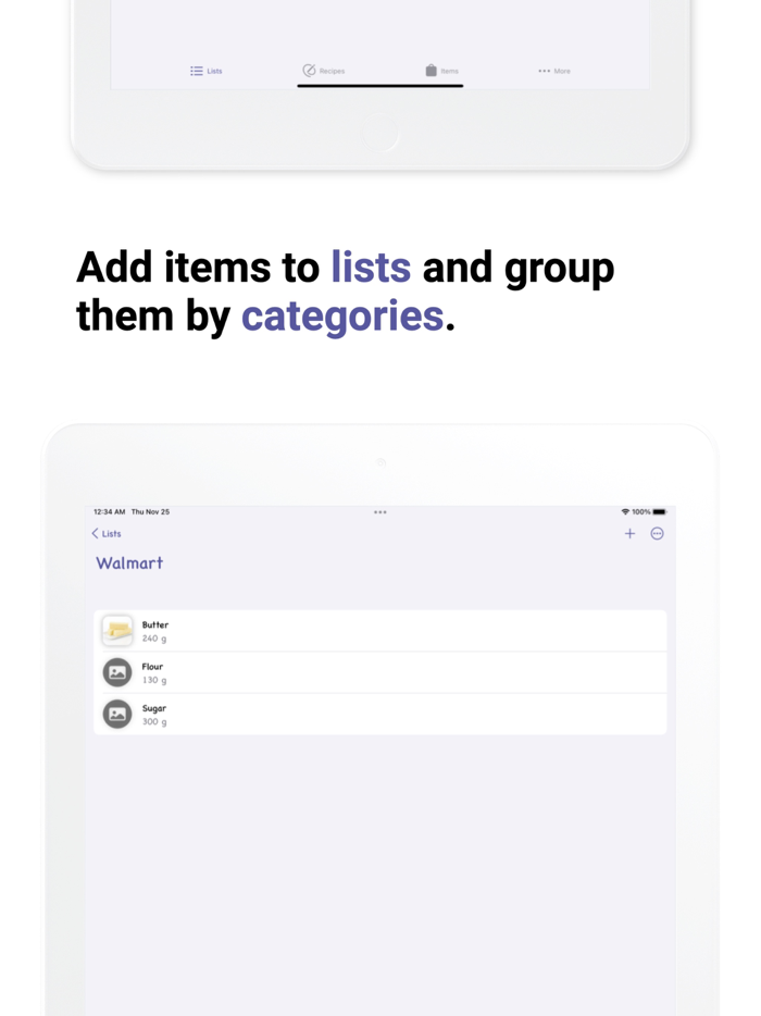 Grocery List Make it simple