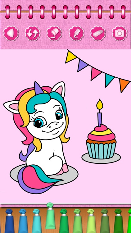 Pony Unicorn Coloring Book screenshot-8