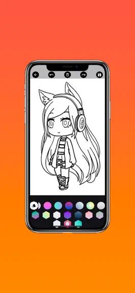 Game screenshot Gacha Life Girl Coloring Books mod apk