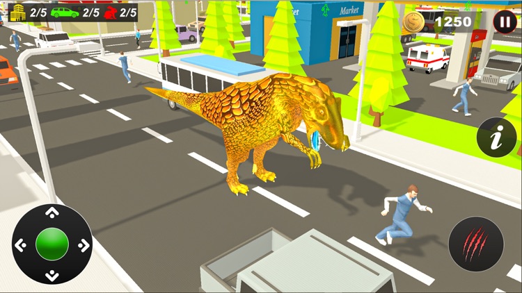 Angry Dinosaur City Rampage screenshot-1