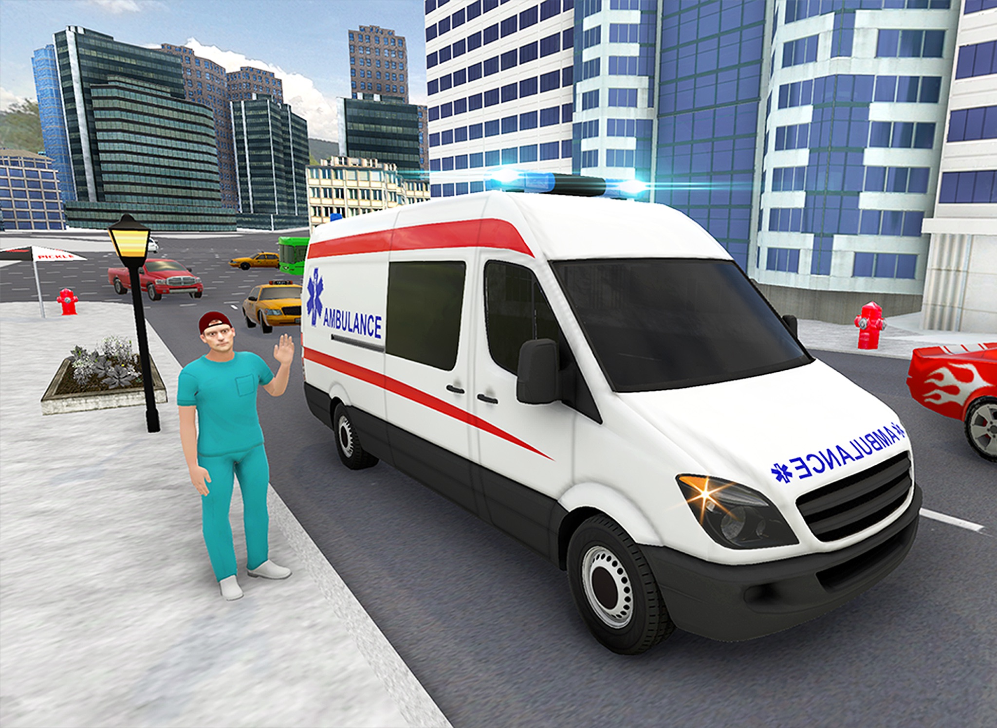 Ambulance Driving - Car Doctor screenshot 4