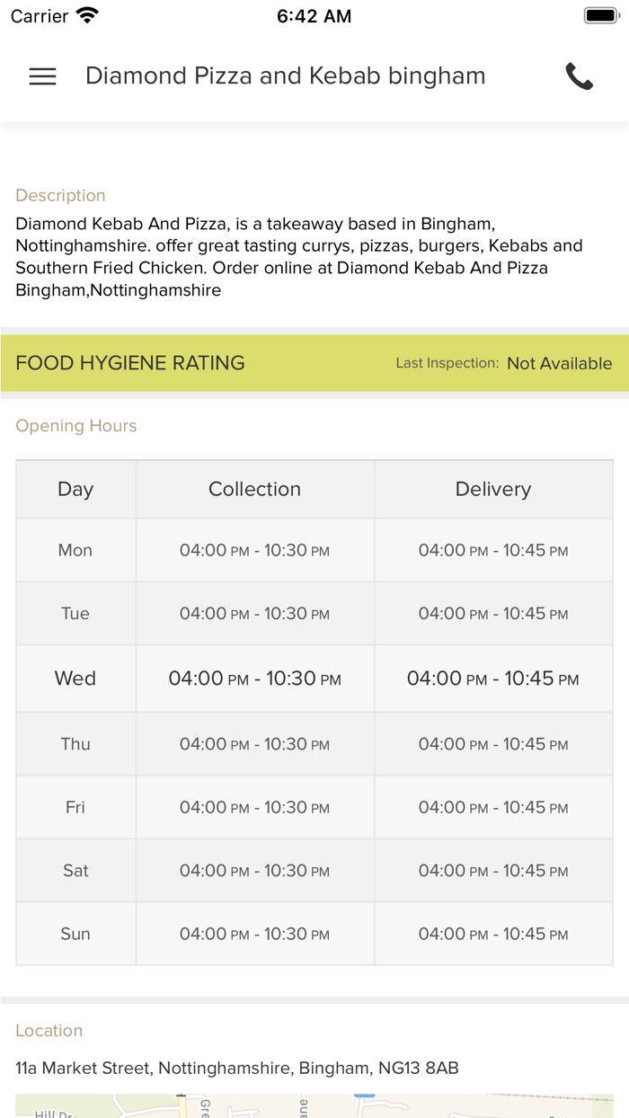 Diamond pizza and kebab.