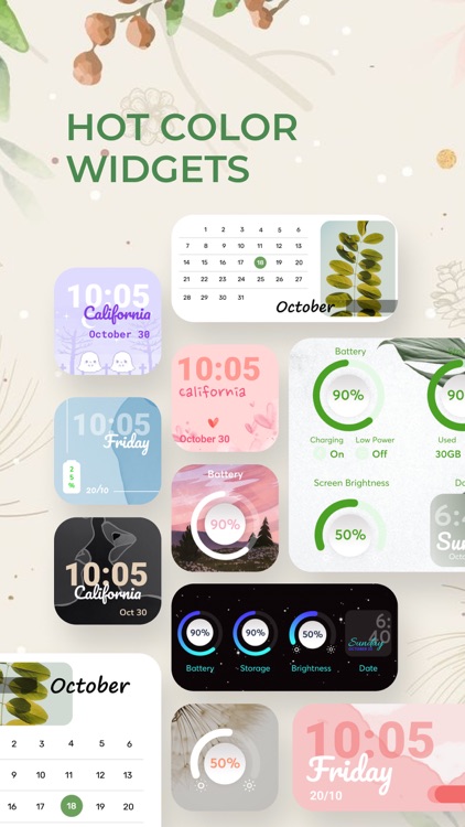 Themes: Icon & Color Widgets screenshot-0