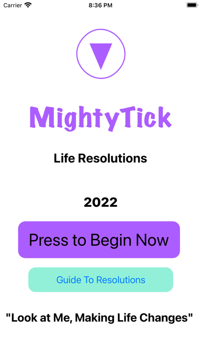 MightyTick: Life Resolutions Screenshot