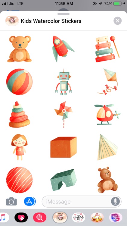 Kids Watercolor Stickers screenshot-3