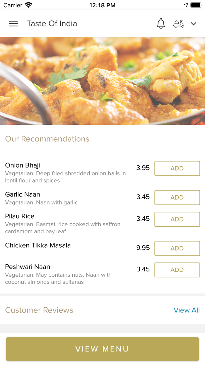 Taste Of India Church Road