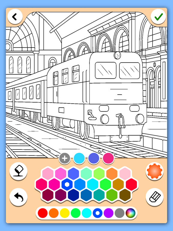 Trains coloring pages screenshot 4
