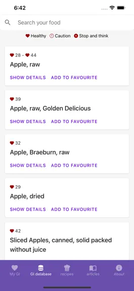 Game screenshot Glycemic Index Assistant apk
