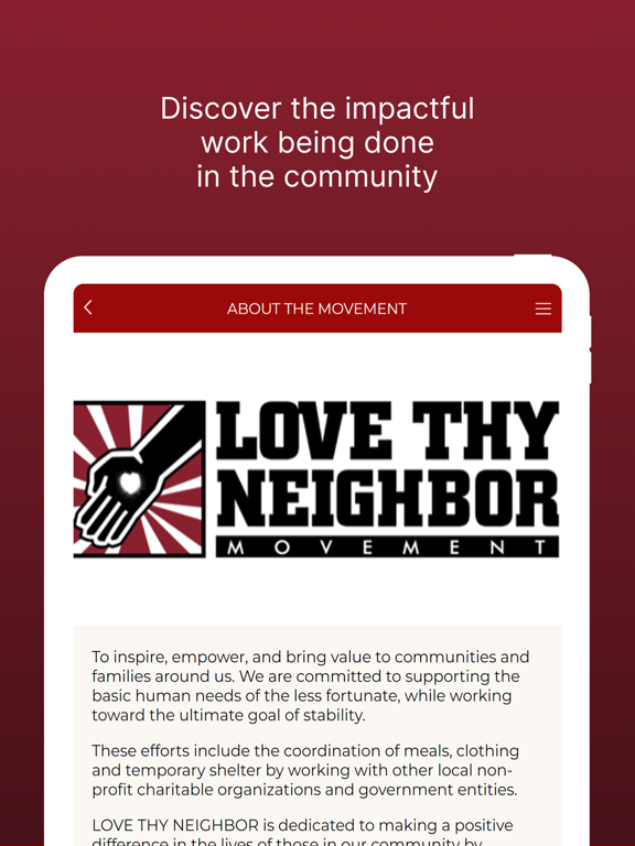 Love Thy Neighbor Movement screenshot 2