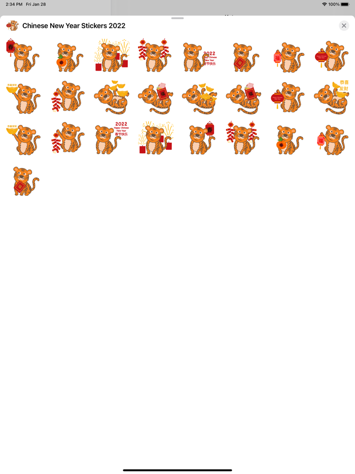 Chinese New Year Stickers 2022