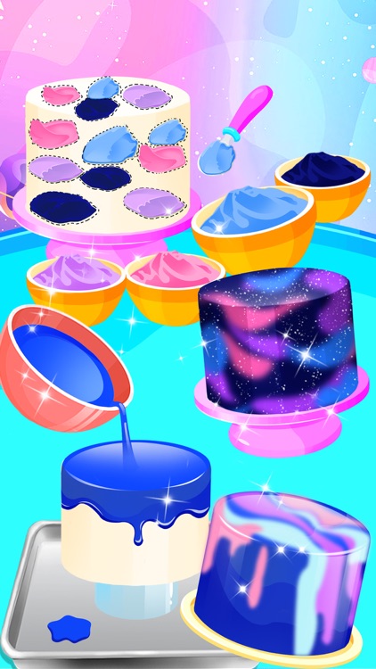 Galaxy Princess Mirror Cake