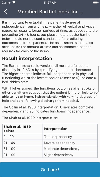 Modified Barthel Index for ADL screenshot-4