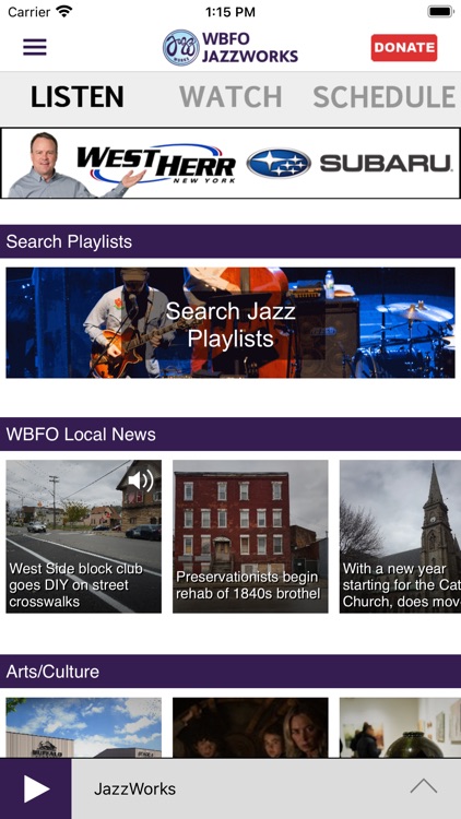 JazzWorks Public Radio App