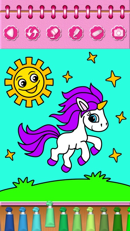 Pony Unicorn Coloring Book screenshot-4