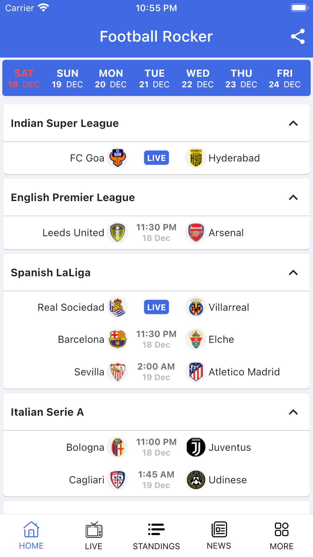 Football Rocker - Live Update Free Download App for iPhone