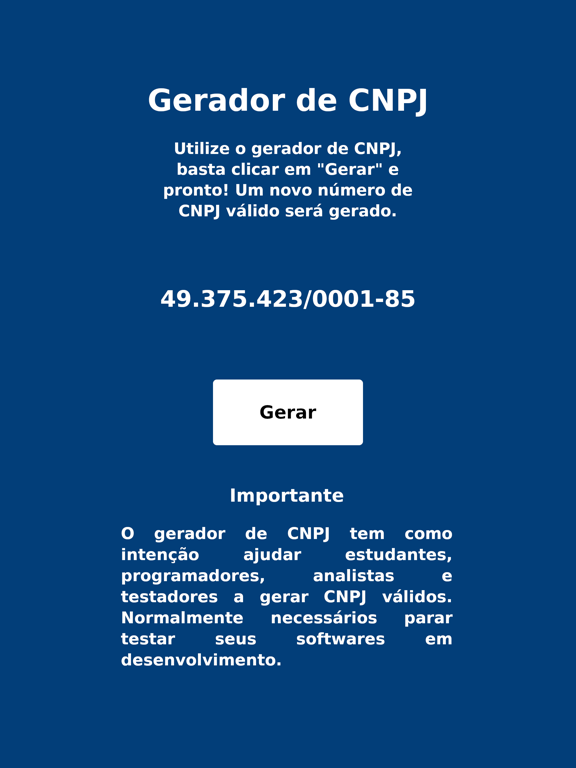 Gerador de CNPJ aleatório screenshot 5