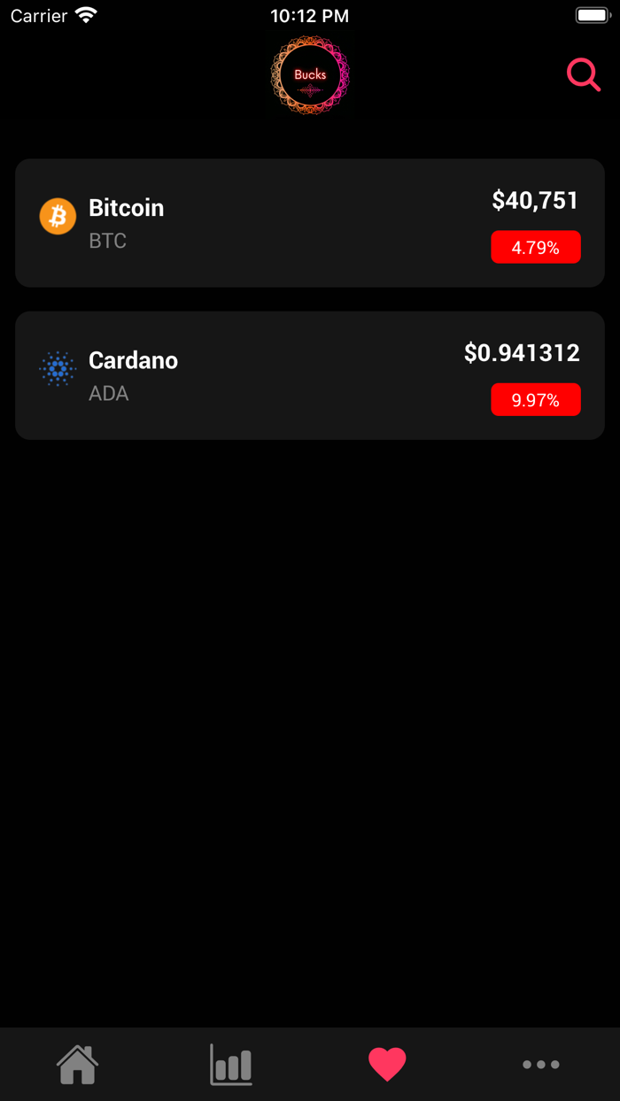 Bucks - Cryptocurrency Tracker