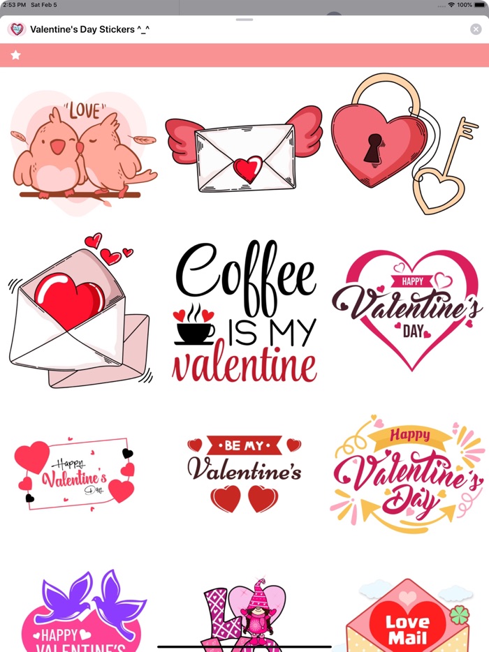 Valentines Day Stickers