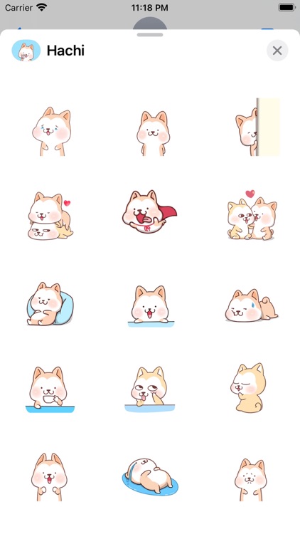 Hachi:Akita Dog Animated Emoji screenshot-4