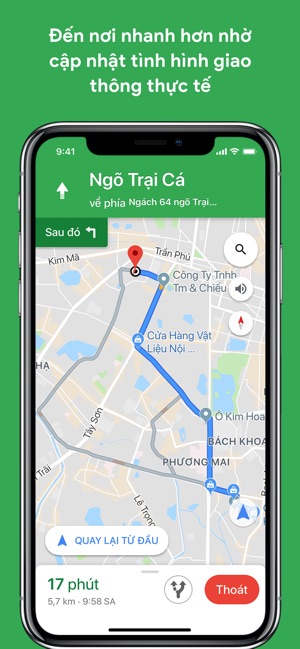 Google Maps trên App Store mang đến cho bạn rất nhiều tính năng hấp dẫn như tìm kiếm điểm của bạn, xem bản đồ trực tuyến, và đặc biệt là chia sẻ địa điểm yêu thích của bạn với bạn bè. Hãy tải ngay ứng dụng này để trải nghiệm những tiện ích tuyệt vời nhất.