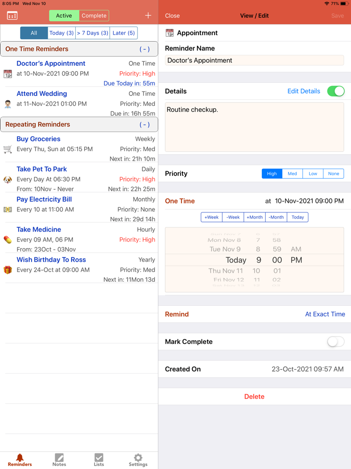 Awesome Reminder-Reminders App