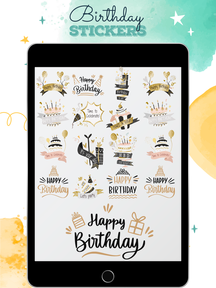 Birthday Stickers  Wishes