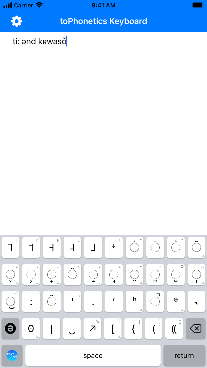 toPhonetics IPA Keyboard