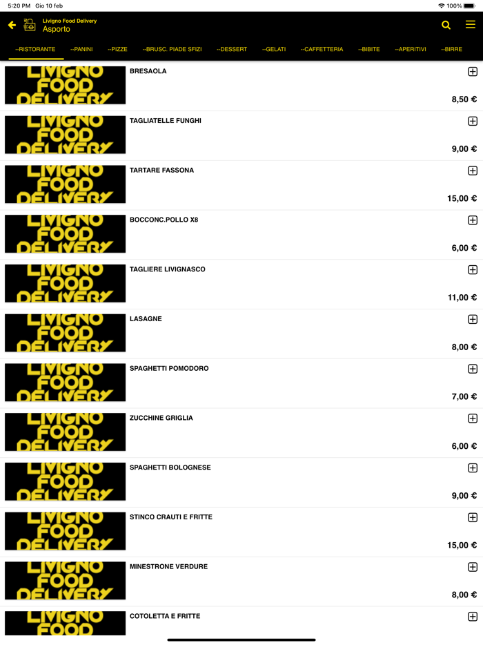 Livigno Food Delivery