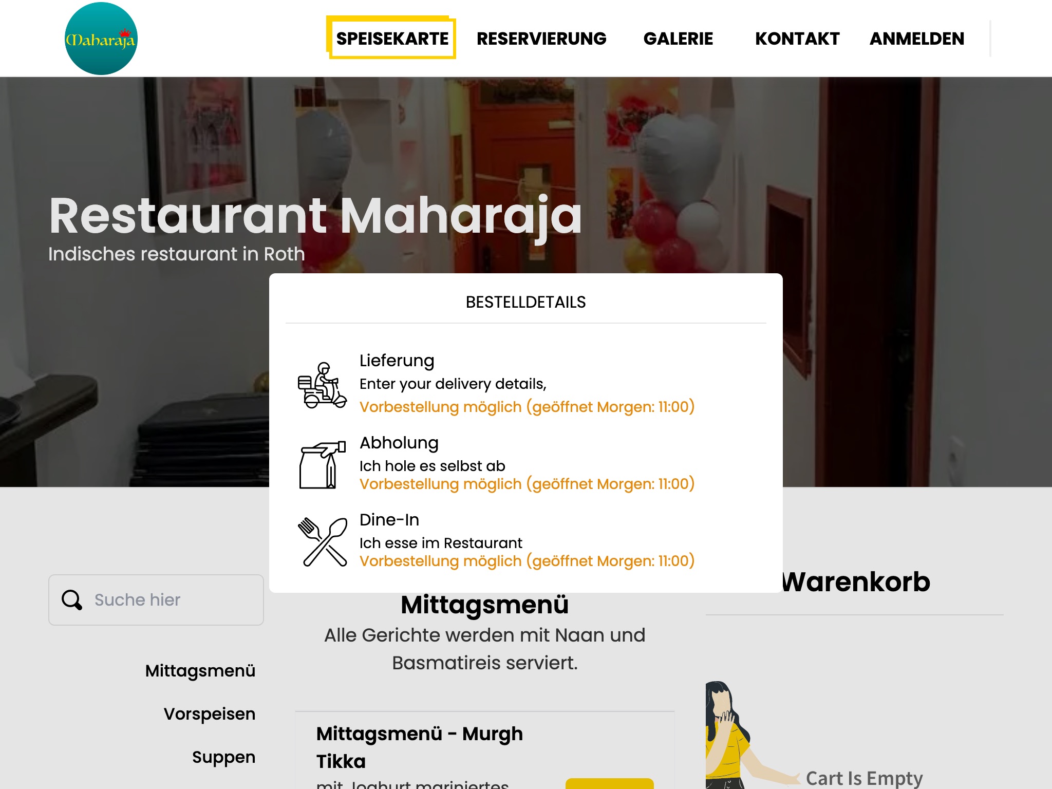 Restaurant Maharaja Roth screenshot 2