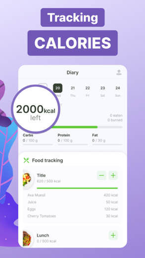 Food Tracker captura de pantalla 2