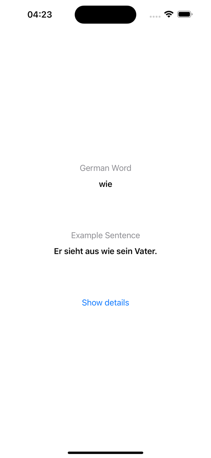German Vocabulary Quiz