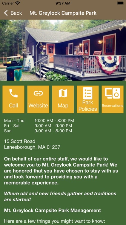 Mt Greylock Campsite Park