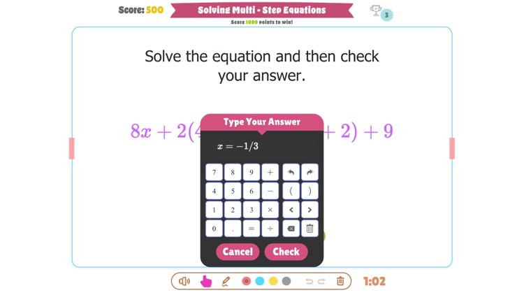 Solving Multi Step Equations screenshot-4