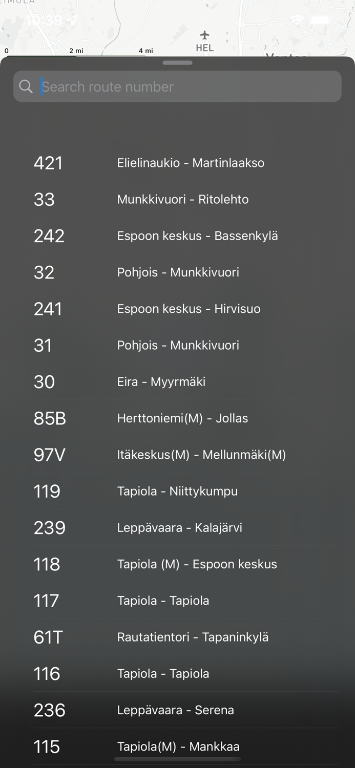 Helsinki Bus Tracker-HSL live