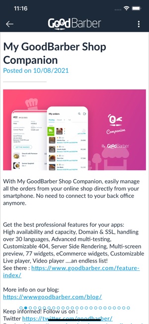 GoodBarber News on the App Store